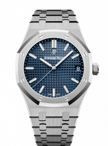 replica Audemars Piguet - 15500ST.OO.1220ST.01 Royal Oak 15500 Stainless Steel / Blue watch