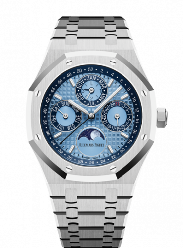 replica Audemars Piguet - 26574PT.OO.1220PT.01 Royal Oak Perpetual Calendar 41 Platinum / Blue / Switzerland watch - Click Image to Close