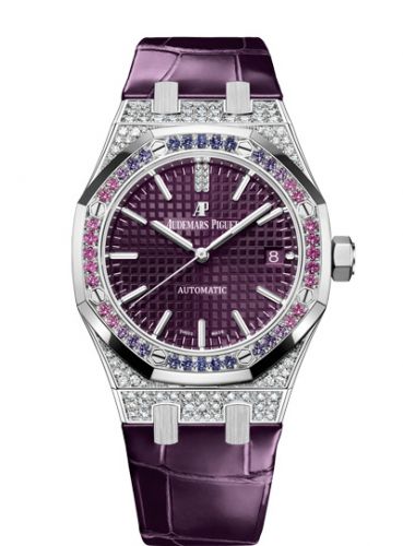 replica Audemars Piguet - 15452BC.ZY.D600CR.01/ Royal Oak Selfwinding 37 White Gold / Sapphire / Purple watch