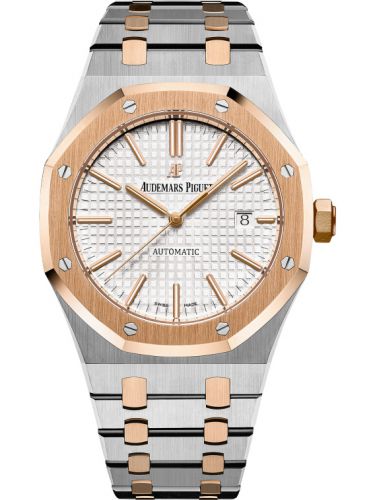 replica Audemars Piguet - 15400SR.OO.1220SR.01 Royal Oak 15400 Stainless Steel / Pink Gold / Silver watch