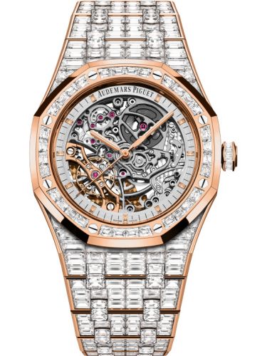 replica Audemars Piguet - 15417OR.ZZ.1267OR.01 Royal Oak 41 Double Balance Wheel Openworked Pink Gold / Baguette watch
