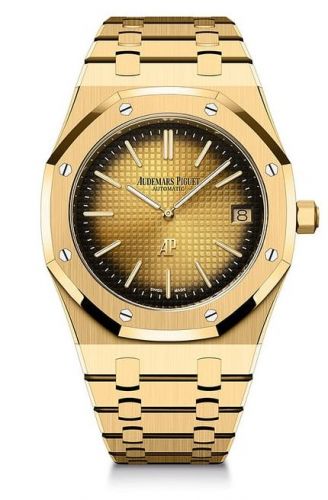 replica Audemars Piguet - 16202BA.OO.1240BA.01 Royal Oak Extra-Thin Yellow Gold / Champagne / 50th Anniversary watch