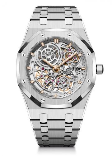 replica Audemars Piguet - 16204ST.OO.1240ST.01 Royal Oak Extra-Thin Openworked Stainless Steel / 50th Anniversary watch - Click Image to Close