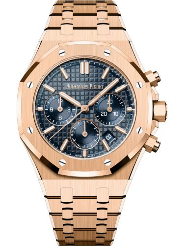 replica Audemars Piguet - 26715OR.OO.1356OR.01 Royal Oak Chronograph 38 Pink Gold / Black watch - Click Image to Close