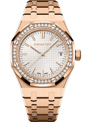 replica Audemars Piguet - 15551OR.ZZ.1356OR.01 Royal Oak Selfwinding 37 Pink Gold - Diamond / Silver / 50th Anniversary watch
