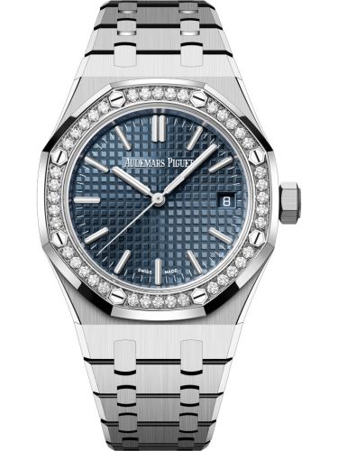replica Audemars Piguet - 15551ST.ZZ.1356ST.02 Royal Oak Selfwinding 37 Stainless Steel - Diamond / Blue / 50th Anniversary watch