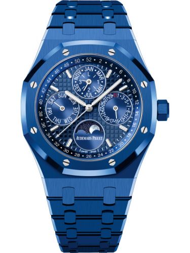 replica Audemars Piguet - 26579CS.OO.1225CS.01 Royal Oak Perpetual Calendar 41 Blue Ceramic / Blue watch - Click Image to Close