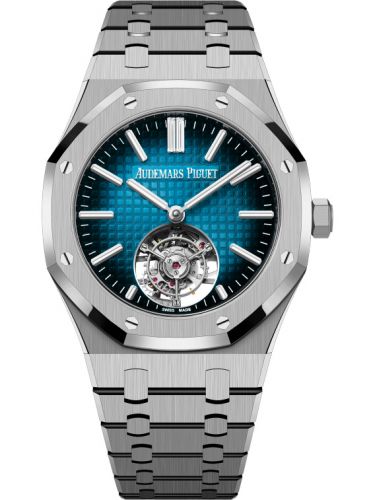 replica Audemars Piguet - 26730TI.OO.1320TI.04 Royal Oak Self-Winding Flying Tourbillon Titanium / Blue watch