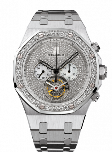replica Audemars Piguet - 26039BC.ZZ.1205BC.01 Royal Oak Tourbillon Chronograph White Gold / Diamond watch