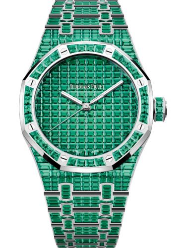 replica Audemars Piguet - 15514BC.EE.1284BC.01 Royal Oak Self-Winding 41 Emerald / 50th Anniversary watch - Click Image to Close