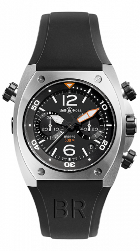 replica Bell & Ross - BR02-CHR-BL-ST BR 02 94 Chronograph Steel watch - Click Image to Close