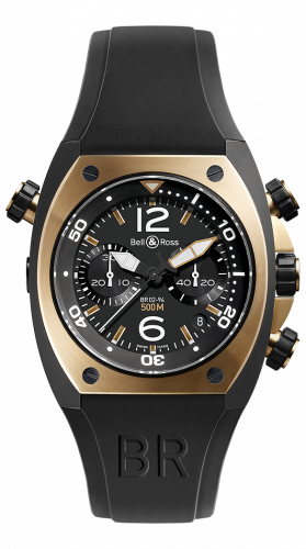 replica Bell & Ross - BR02-CHR-BICOLOR BR 02 92 Chronograph Rose Gold & Carbon watch - Click Image to Close