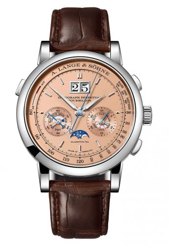 replica A. Lange & Söhne - 740.056 Datograph Perpetual Tourbillon White Gold / Pink watch