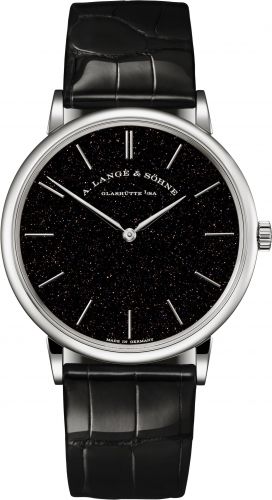 replica A. Lange & Söhne - 211.087 Saxonia Thin White Gold / Black Aventurine watch - Click Image to Close