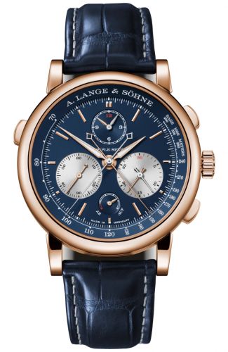 replica A. Lange & Söhne - 424.037 Triple Split Pink Gold / Blue watch - Click Image to Close