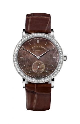 replica A. Lange & Söhne - 878.038 Saxonia White Gold / Diamond / Brown watch