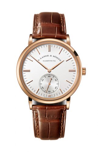 replica A. Lange & Söhne - 380.033 Saxonia Automatik Pink Gold / Silver watch - Click Image to Close