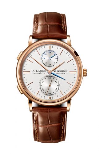 replica A. Lange & Söhne - 386.032 Saxonia Dual Time Pink Gold watch - Click Image to Close