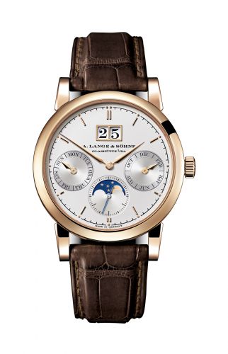 replica A. Lange & Söhne - 330.032 Saxonia Annual Calendar Pink Gold / Silver watch - Click Image to Close