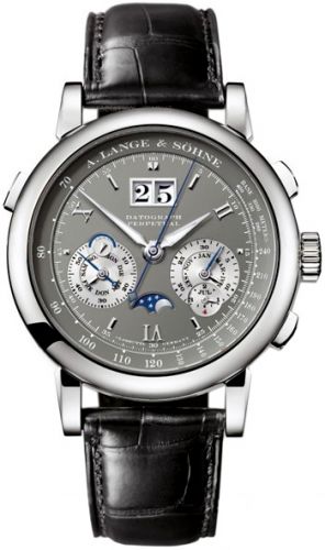 replica A. Lange & Söhne - 410.030 Datograph Perpetual White Gold / Grey watch - Click Image to Close
