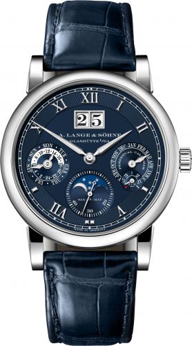 replica A. Lange & Söhne - 310.028 Langematik Perpetual White Gold / Blue / 20th Anniversary watch