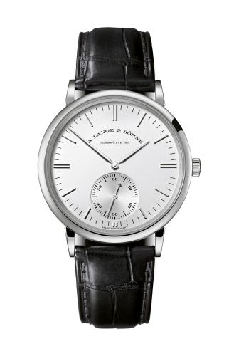 replica A. Lange & Söhne - 380.027 Saxonia Automatik White Gold / Silver watch - Click Image to Close
