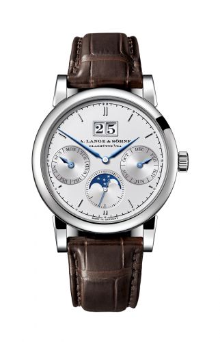 replica A. Lange & Söhne - 330.026 Saxonia Annual Calendar White Gold / Silver watch - Click Image to Close