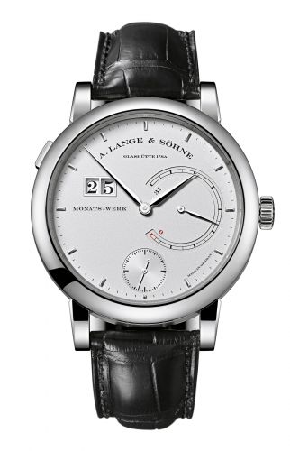 replica A. Lange & Söhne - 330.026 Saxonia Annual Calendar White Gold / Silver watch - Click Image to Close