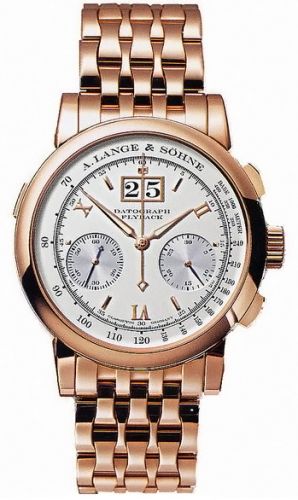 replica A. Lange & Söhne - 403.432 Datograph Rose Gold / Silver / Bracelet watch