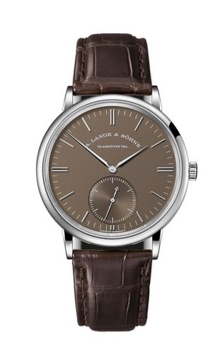 replica A. Lange & Söhne - 380.044 Saxonia Automatik White Gold / Terra Brown Ginza watch