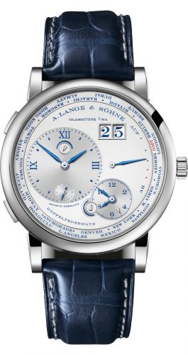 replica A. Lange & Söhne - 320.066 Lange 1 Daymatic White Gold / 25th Anniversary watch - Click Image to Close