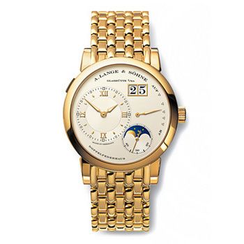 replica A. Lange & Söhne - 109.332 Lange 1 Moonphase Rose Gold / Silver / Bracelet watch - Click Image to Close