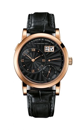 replica A. Lange & Söhne - 101.065 Lange 1 20th Anniversary Pink Gold Black watch - Click Image to Close