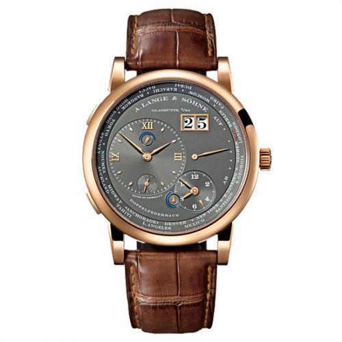 replica A. Lange & Söhne - 116.033 Lange 1 Time Zone Rose Gold / Grey watch