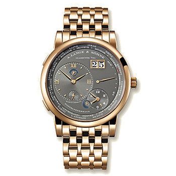 replica A. Lange & Söhne - 116.533 Lange 1 Time Zone Rose Gold / Grey / Bracelet watch