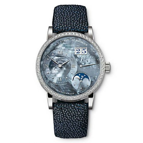 replica A. Lange & Söhne - 819.049 Little Lange 1 Moonphase White Gold - Diamond / Blue MOP watch