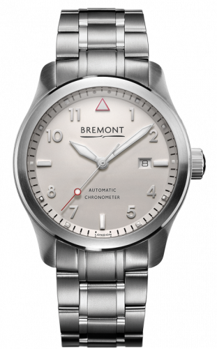 replica Bremont - SOLOWHSIBr Solo 43 Silver Bracelet watch - Click Image to Close