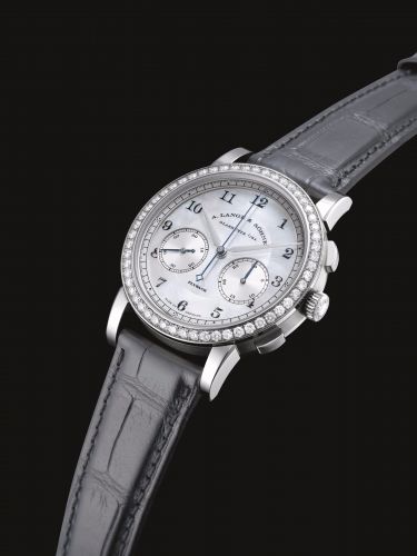 replica A. Lange & Söhne - 823.029 1815 Chronograph Diamond / MOP watch - Click Image to Close