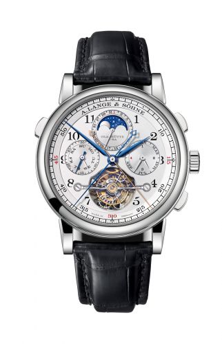 replica A. Lange & Söhne - 706.025 Tourbograph Perpetual 'Pour le Mérite' Platinum / Silver watch