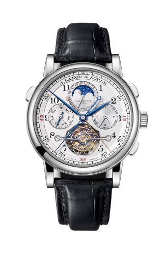 replica A. Lange & Söhne - 706.025 Tourbograph Perpetual 'Pour le Mérite' Platinum / Silver watch - Click Image to Close