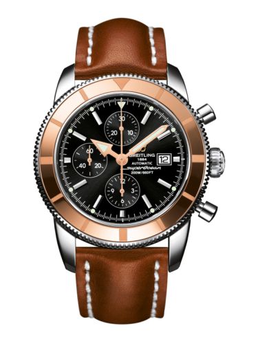 Breitling watch replica - U1332012.B908.439X Superocean Heritage 46 Chronograph Stainless Steel / Red Gold / Black / Calf