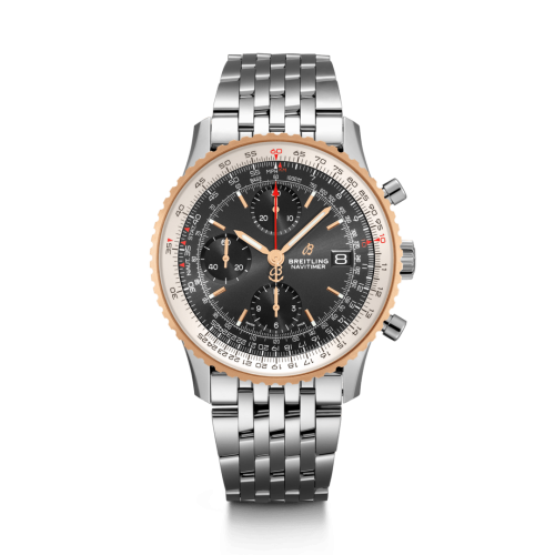 best replica Breitling - U13324211B1A1 Navitimer 1 Chronograph 41 Stainless Steel / Red Gold / Black / Bracelet watch