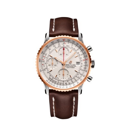 best replica Breitling - U13324211G1X1 Navitimer 1 Chronograph 41 Stainless Steel / Red Gold / Silver / Croco / Pin watch