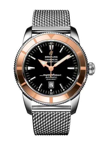 Breitling watch replica - U1732012.B868.152A Superocean Heritage 46 Stainless Steel / Red Gold / Black / Milanese