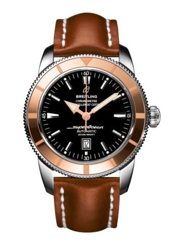 Breitling watch replica - U1732012.B868.439X Superocean Heritage 46 Stainless Steel / Red Gold / Black / Calf - Click Image to Close