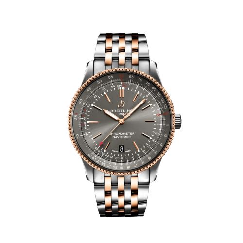 best replica Breitling - U17326121M1U1 Navitimer Automatic 41 Automatic Stainless Steel / Rose Gold / Grey / Bracelet watch