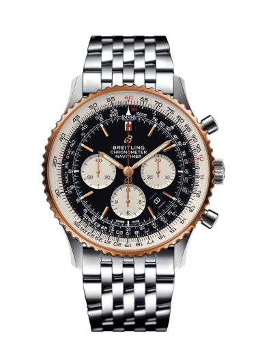 best replica Breitling - UB0127211B1A1 Navitimer 1 B01 Chronograph 46 Stainless Steel / Red Gold / Black / Bracelet watch