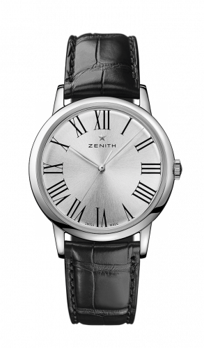 replica Zenith - 03.2290.679/11.C493 Elite Classic Stainless Steel / Silver / Alligator watch - Click Image to Close