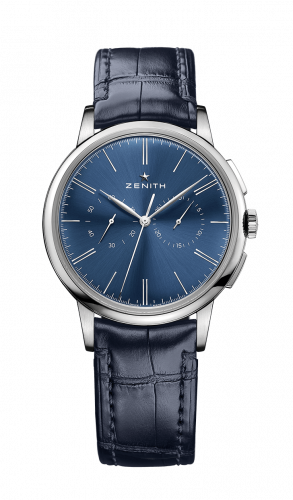 replica Zenith - 03.2272.4069/51.C700 Elite Chronograph Classic Stainless Steel / Blue / Alligator watch