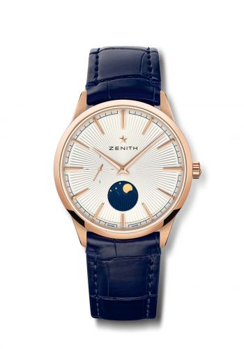 replica Zenith - 18.3100.692/01.C922 Elite Moon Phase 40 Rose Gold / Silver watch - Click Image to Close
